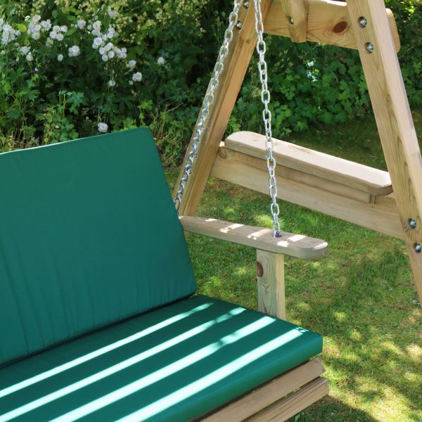 Image of Miami 3 Seater Swing Seat and Pad Package Green