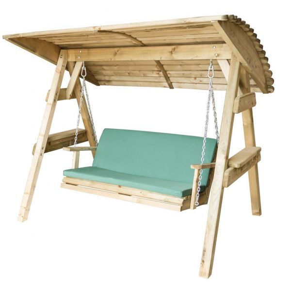 Image of Miami 2 Seater Swing Seat and Pad Package Green