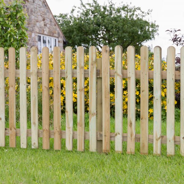Image of Rounded Top Picket Pale Fencing