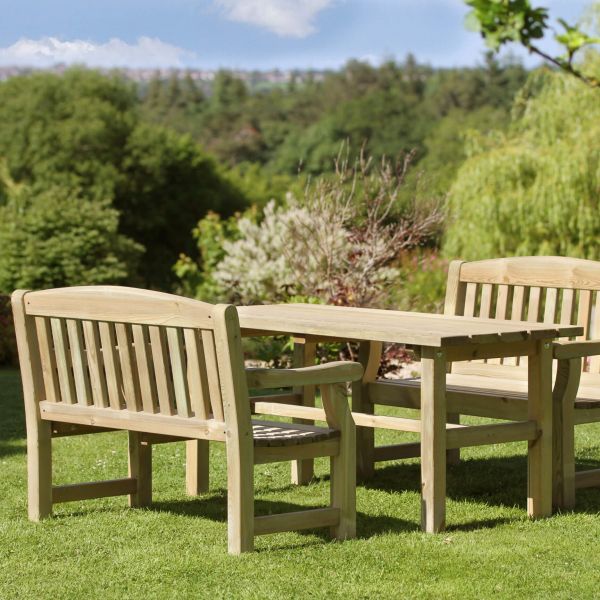 Image of Emily Table and 2 Bench Set