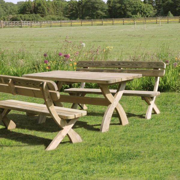 Image of Harriet Table & 2 Bench Set